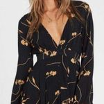 Billabong  Floral Long Sleeve Black Dress Photo 0