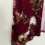 NWT Maroon Floral Short Sleeve Cardigan Size XL Red Photo 1