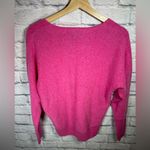 Tahari  100% 2- PLY‎ CASHMERE Sweater long Sleeve V- Neck Dark Pink medium Photo 5