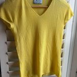 Prada Yellow Fitted Cap Sleeve T-Shirt Photo 0