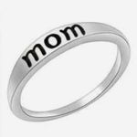 Silver Mom Engraved Ring Photo 0