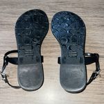  Logo Pansy Jelly Thong Sandals Flat Black Sz 8B EU38 w/Coach Hangtags Photo 7