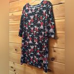 Soma  Black and Red Cocktail Print Nightgown Photo 1