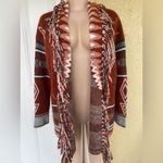 Doe & Rae  Rust Patterned Cardigan Photo 4