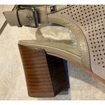 Marc Fisher Parso Suede Studded Wood Block Heel Slingback Taupe Sandals 6.5M Photo 6