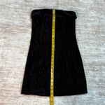 Urban Social Women’s XS Black Silver Metallic Velvet Strapless Midi Dress Retro Photo 3