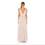 Lovers + Friends  Wrap Maxi Dress Womens 4 Beige Floral Plunge‎ Double V Neck Photo 13
