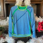 Nike  Dri Fit Performance Shirt Lightweight Long Sleeve Blue Medium Womens Photo 1