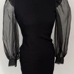 St. John Evening Black Knit Dress Open Back Bow Puff Sleeve Rhinestones Size 2 Photo 0