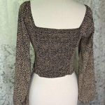 Cute Leopard Crop Blouse Size L Black Size L Photo 1