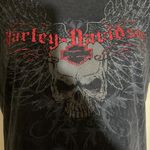 Harley Davidson Motorcycles Orlando Florida Skull Cap Sleeve Tee Shirt Jrs Large Photo 3