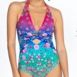 Johnny Was NEW!  Sample Tag One‎ Piece Keyhole Swimsuit Size Small Photo 0