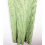 Mango Pistachio Knit Ribbed Long Sleeve Midi Dress Size Large Stretch Vacation Photo 10