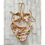 Maaji  Reversible Floral Botanical Print Two Piece Bikini Set Tropical Swim Sz S Photo 3