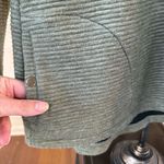 Joan Rivers  Moss Green Horizontal Rib Quarter Zip Pullover Pockets M Photo 2