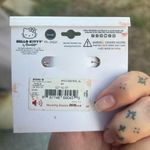 Hello Kitty  Gold Heart Hoop Earrings Photo 1