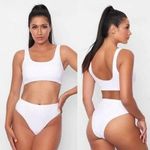 Frederick's of Hollywood NWT Vedra White Bikini Swim Bathing Suit Size Small Photo 1