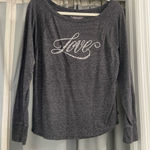 Victoria's Secret VICTORIA’S SECRET Love Rhinestone Long sleeve Gray Top
Medium Photo 0