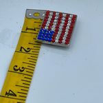 Boutique American Flag red white blue rhinestone brooch Photo 4