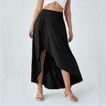 Halara NEW Breezeful High Waisted High Low Ruffle 2-in-1 Flowy Maxi Skirt Large Photo 5