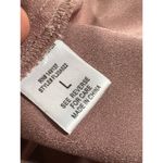 FAVLUX Satin Cowl Neck Ruffle Hem Mini Cocktail Dress Rusty Rose Size Large NWT Photo 3