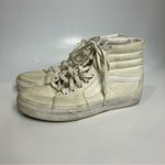 Vans all white canvas hightop sneakers unisex sizing Photo 2