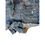 American Eagle  Blue Shortie Super Stretch Denim Jean Shorts Women Sz 0 Photo 7