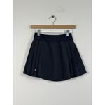 Lululemon High Rise Side Pleat Tennis Skirt Black Size 2 Skort Pockets Athletic Photo 1