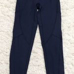 Aerie Offline Goals 7/8 High Rise Mesh Leggings Navy Blue Small Photo 0