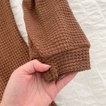 SheIn Drop Shoulder Oversized Waffle Top Photo 5