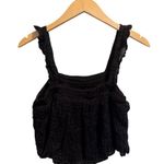 Altar'd State Altar’d State Ruffle Strap Crop Tank Top Women’s Size S Black Sleeveless Flowy Photo 2
