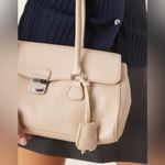 Mango MNG cream nude elongated clasp closure flap bag shoulder bag Photo 5