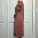 RASNEY Side Knot Batwing Sleeve Dress Brown Size M Photo 5