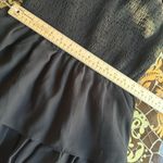 BLACK CHIFFON SMOCKED BODICE DRESS Sz: M Size M Photo 7