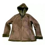 Jones New York Womens Brown Long Sleeve Hooded Fleece Full-Zip Jacket Size M Photo 0