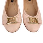 Escada Ballet Flats Pale Pink 36 Gold Tone Hardware Italy Size 6 Photo 3