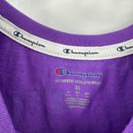  Purple Champion Print Crew Neck Short Sleeve Cropped Tee Size XL Photo 5