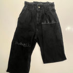 Abercrombie & Fitch  A&F‎ Mom Jeans Womens 26/2 Faded Black Distressed Jeans Photo 0