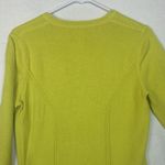 Title Nine womens medium yellow full zip sweater flaw long sleeve cardigan neon Photo 8