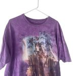 The Mountain Women's Size XL Vintage Purple Native Wolf Graphic T Shirt Photo 1