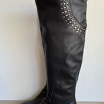 Matisse Thunder Road Over The Knee Studded Moto Tall Black Leather Boots 9 M Photo 0