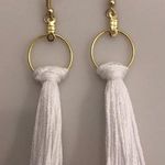 White Tassel Earrings Photo 0