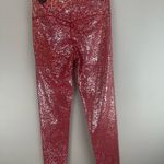 Sweaty Betty NWT  Disco Metallic Leggings, Red Terrazzo‎ Foil Print 7/8 lenght Photo 3