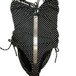 Newport News Black and White Polka Dot One Piece Bathingsuit Photo 4