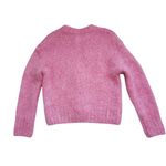 H&M Oversized Knit Sweater Womens Small Pink Mohair Wool Chunky Fuzzy Jumper Photo 6