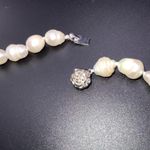 Baroque Japanese Pearl 12X14mm 18 Inches With Silver Rose Clasp Necklace Chocker Photo 6