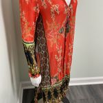 Farm Rio  Long Sleeve Sheer Button Blouse with Side Slits Photo 2