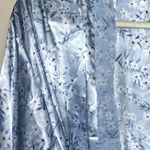 Oscar de la Renta  Pink Label Women’s Blue Floral Short Robe Sz Med Photo 1