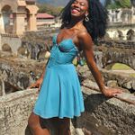 Oh Polly Teal Corset Mini Dress Photo 1