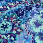 NOS Vintage 70s Psychedelic Print Polyester Tunic Haband Top L Blue Size L Photo 7